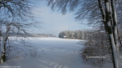 Ski area Weissenbrunn near Nuremberg Germany